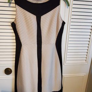 Cream and black dress